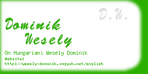 dominik wesely business card